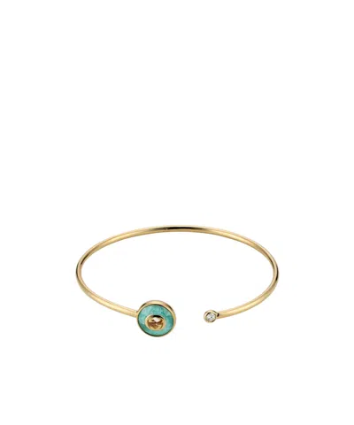 Gucci Interlocking 18k Bangle Bracelet In Gold
