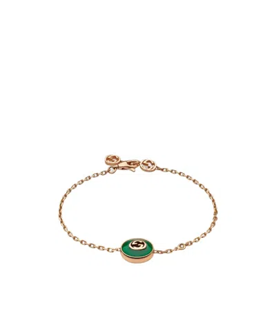 Gucci Interlocking 18k Chain Bracelet In Gold
