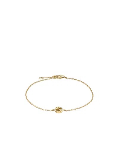 Gucci Interlocking 18k Chain Bracelet In Gold