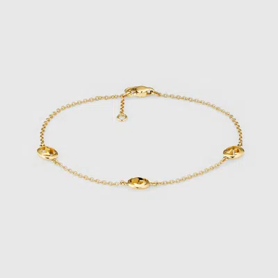 Gucci Interlocking 18k Chain Bracelet In Gold
