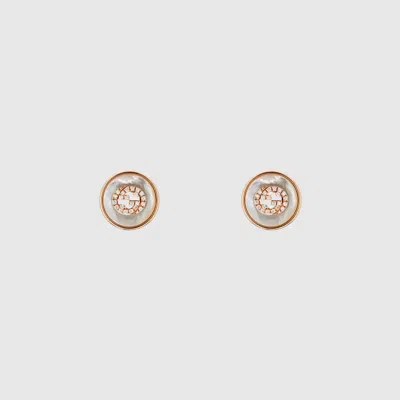 Gucci Interlocking 18k Diamond Earrings In Gold