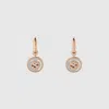 Gucci Interlocking 18k Diamond Earrings In Rose Gold
