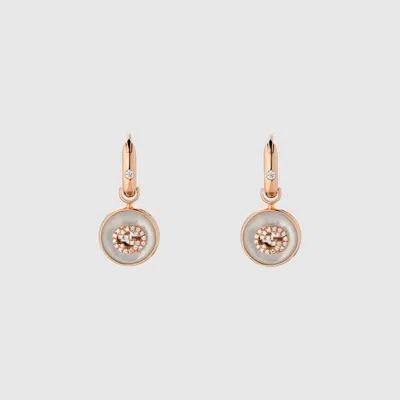 Gucci Interlocking 18k Diamond Earrings In Gold