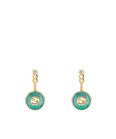 Gucci Interlocking 18k Earrings In Gold