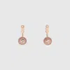 Gucci Interlocking 18k Earrings In Rose Gold