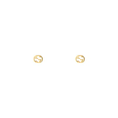 Gucci Interlocking G 18k Gold Earrings In Undefined