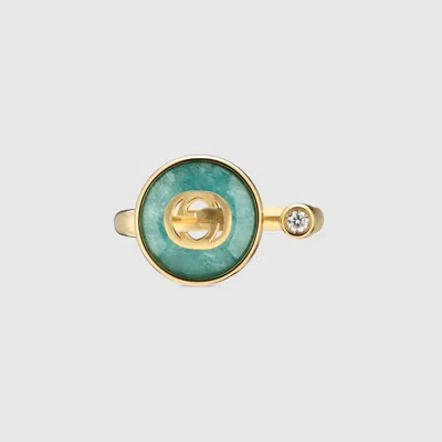 Gucci Interlocking 18k Ring In Gold