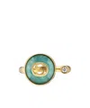 Gucci Interlocking 18k Ring In Blue