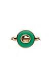 Gucci Interlocking 18k Ring In Green