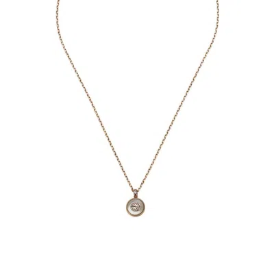 Gucci Interlocking 18k Rose Gold Mother Of Pearl Necklace - Ybb789342001