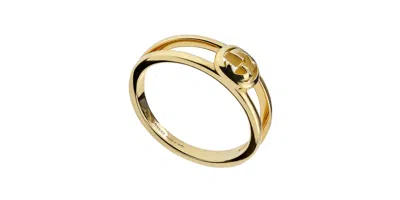 Gucci Interlocking 2-band Ring In Gold