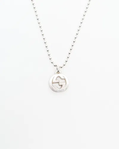 Gucci Interlocking Ball Chain Silver Necklace