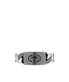Gucci Interlocking Band Ring In Gray