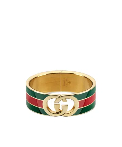 GUCCI GUCCI INTERLOCKING BANGLE BRACELET