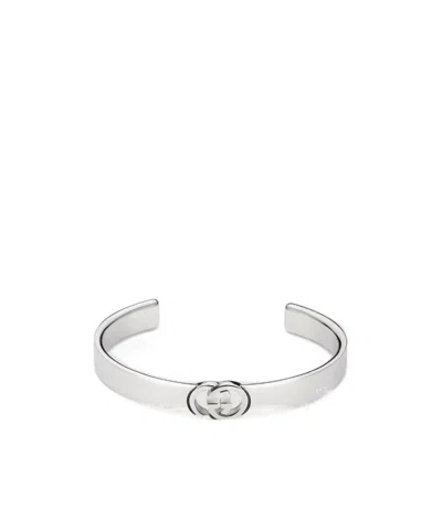 Gucci Interlocking Bangle Bracelet In Brown
