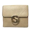 GUCCI GUCCI INTERLOCKING BEIGE LEATHER WALLET  (PRE-OWNED)