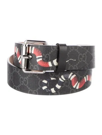 Pre-owned Gucci Interlocking Cc Logo Belt W/ Tags In Black