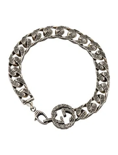 Pre-owned Gucci Interlocking Chain Bracelet, 7.5" In Multi
