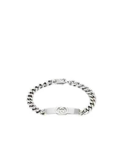Gucci Interlocking Chain Bracelet In Metallic