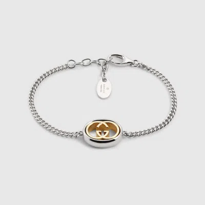 Gucci Interlocking Chain Bracelet In Metallic