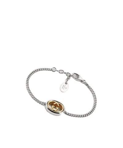 Gucci Interlocking Chain Bracelet In Metallic