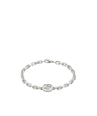 Gucci Interlocking Chain Bracelet In Silver