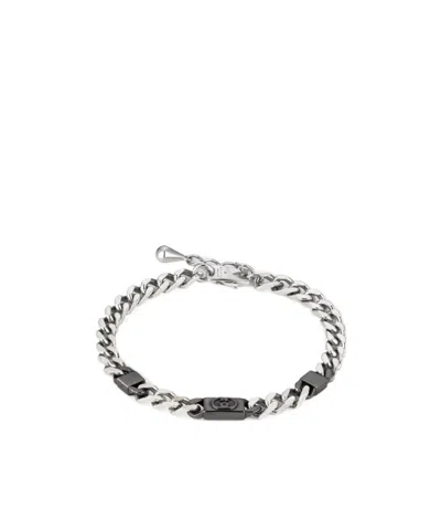 Gucci Interlocking Chain Bracelet In Silver