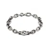 Gucci Silver Bracelet With Interlocking G In Silver