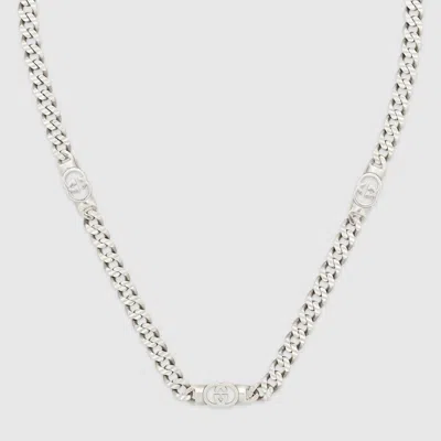 Gucci Interlocking Chain Necklace In Metallic