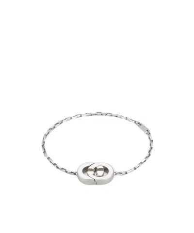 Gucci Interlocking Charm Bracelet In Silver