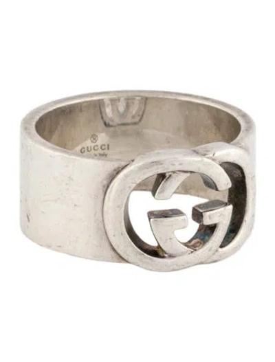 Pre-owned Gucci Interlocking Chevalier Ring In Multi