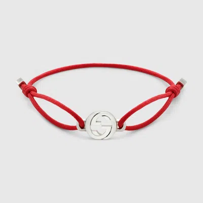 Gucci Interlocking Cord Bracelet In Pink