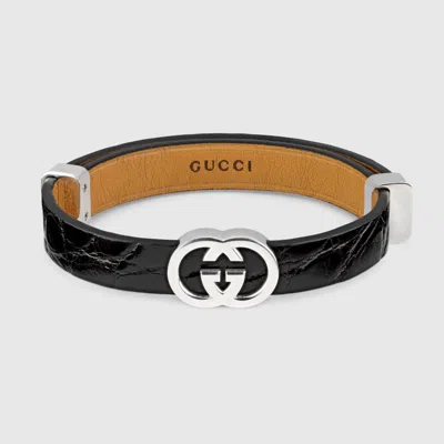 Gucci Interlocking Crocodile Bracelet In Undefined