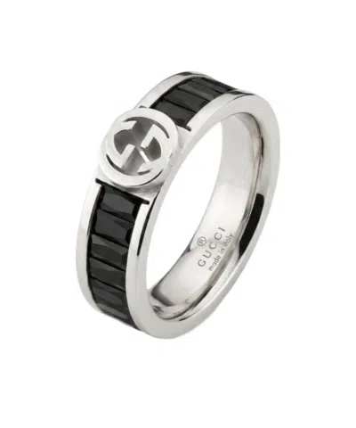 Gucci Interlocking Crystal Ring In Pink