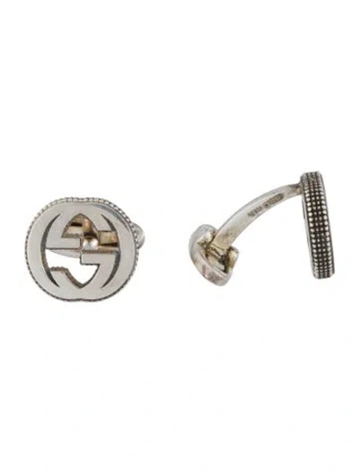 Pre-owned Gucci Interlocking Cufflinks In Multi