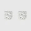 Gucci Interlocking G Cufflinks In Silver In Undefined