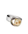 Gucci Interlocking Cut-out Ring In Metallic