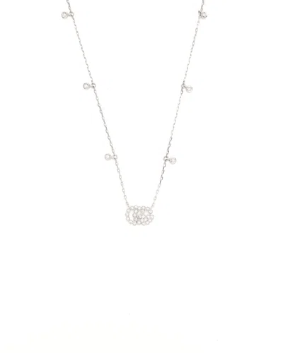 Gucci Interlocking Diamond 18kt Necklace In Silver