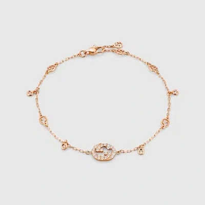Gucci Interlocking G Diamond Bracelet In Pink