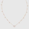 Gucci Interlocking G Diamond Necklace In Pink