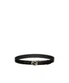 Gucci Interlocking G Buckle Leather Belt In Black