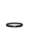 Gucci Interlocking G Buckle Leather Belt In Black