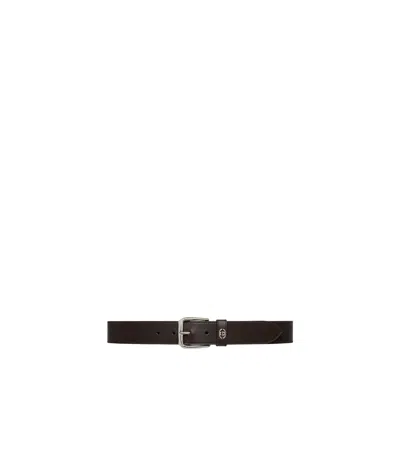 Gucci Interlocking Double G Detail Belt In Black