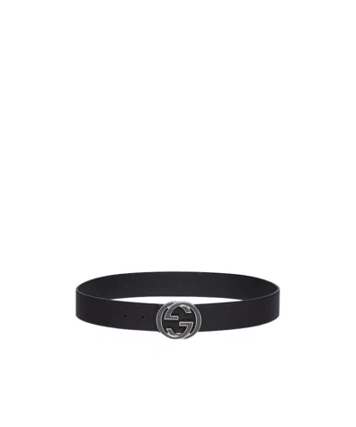 Gucci Interlocking Double-sided Waist Belt In Black