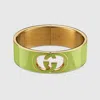 Gucci Interlocking Enamel Cuff Bracelet