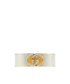 Gucci Interlocking Enamel Cuff Bracelet In White