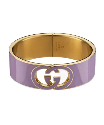 GUCCI GUCCI INTERLOCKING ENAMEL CUFF BRACELET