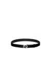 Gucci Interlocking Engraved Buckle Belt In Black