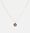 Gucci Interlocking G 18kt Gold Necklace With Onyx And Diamond In Black