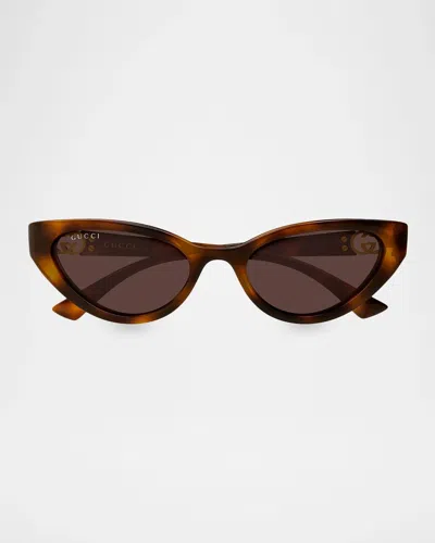 Gucci Interlocking G 52mm Cat-eye Sunglasses In Multi